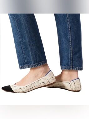 Rothy’s The Point Moonlight Tweed Flats Size 6.5